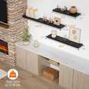 Long Black Floating Shelves for Wall, 48 inch Wall Shelf for Living Room