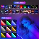 RGB LED Video Light Stick Wand with Stand, QEUOOIY 360 Full Color 2500-9500K Portable Studio Photography Lighting, 5000mAh Rechargeable Battery & Magnet with 27"-78.7" Tripod for Vlog