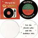 2 x Christmas Card, Vintage Record Player Music Pop Up Card with Holiday Songs for family, friends, kids and loved ones, the perfect retro gift for Christmas