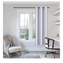 ChrisDowa Grommet Blackout Curtains for Bedroom - Thermal Insulated Room Darkening Curtains for Living Room (1 Panel Set, Greyish White, 42W x 63L)