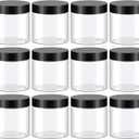 TUZAZO 4 Oz Plastic Containers Small Jars with Lids, 12 Pack