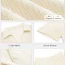 Tankaneo Womens Ribbed Knit 2 Piece Pajama Sets Button Down Short Sleeve Tops and Shorts Set Summer Casual Loungewear (Small, Beige)