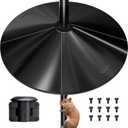 iBorn Squirrel Baffle for Bird Feeder Pole, 19.5 Oversized Squirrel Guard Defender, Bird Feeder for Outdoors Protector, Polycarbonate(PC), Pack of 1, Black