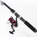 Fishing Rod and Reel Combo Set - 2PCS 6.89ft Collapsible Carbon Fiber Rods with Spinning Reels Fishing Lures Carrier Bag for Travel Saltwater Freshwater Complete Fishing Pole Kit for Anglers