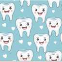 Cartoon Cute Teeth Dental Health Care Green Dish Mat Absorbent Diatomaceous Earth Mat Dishwash Drying Mat Washable Bath Mats Counter Top Accessories 23.6''x19.7''