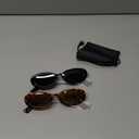 miyya Old Money Polarized Oval Sunglasses  2025 Edition, UV400 Protection, Feather-Light Fit & Trendy Colors (Black/Leopard Beige)