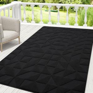 OLANLY Door Mats Indoor, Non-Slip, Absorbent, Dirt Resist, Entrance Washable Mat, Low-Profile Inside Entry Doormat for Entryway (71x47 inches, Black)