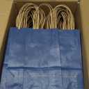 BagDream 100Pack 3.5x2.4x6.7 Inches Small-Kraft-Paper-Gift-Bags with Handles Bulk-Mini-Party-Favor-Gift-Bags Recyclable Tiny Navy Blue Paper Sacks for Samples, Candy