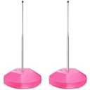 MorningRo 2 Pcs Pool Float Storage Rack Pool Float Holder Water Filling Base Stainless Steel Equipment Holder Portable Scalable Rack for Swimming Outdoor Storage(13 x 118 in,Pink)