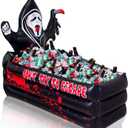 40 Inch Halloween Party Decorations Inflatable Cooler, 100+ Cans Halloween Party Supplies Large Capacity Scary Coffin Ghost Ice Bucket for Drink Beverage Holder, Halloween Decor for Outdoor Indoor