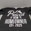 Proud New Homeowner 2025 First Time House Buyer Matching Long Sleeve T-Shirt (Small, Black)