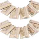 VLANDO Jewelry Travel Case,Travel Jewelry Organizer with Clear Velvet Jewelry Bags Zipper Pouch for Women Girl Gift 12Pcs Bag