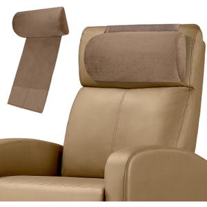 Recliner Neck Pillow with Non-Slip Base,Adjustable Neck Pillow for Recliner,Headrest for Neck Pain Relief and Neck Support (Brown)