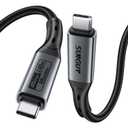 SUNGUY USB 4 Cable 3.3FT, 240W USB C Fast Charging 40Gbps Data Transfer 8K@60Hz Video Output Monitor Cable Compatible with Thunderbolt4/3 for i-Phone 16/15 Series, Samsung, MacBook Air/Pro -Grey