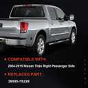 Tail Light Assembly Compatible with 2004-2015 Nissan Titan Right Passenger Side Replace: 26550ZH226