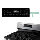 DG34-00025C Gas Range Touch Control Panel Membrane Switch + Display Fit for Samsung Gas Stove Oven NX58R4311SS/AA, NX58R4311SG/AA-00, NX58R4311SG/AA-01, Replace 4963022, AP6885265, PS12721647