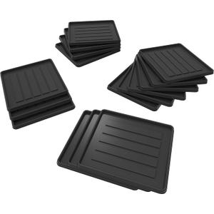 Storex School Locker - Office Cubicle Boot Tray, 12.38 x 11 x 0.8 Inches, 18-Pack, Black (00802B18S), Small