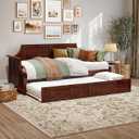 AFI Cambridge Twin Wood Daybed with Twin Size Trundle in Walnut