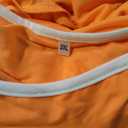 HBQ 2 Piece Sets For Women Casual Contrast Binding Crop Top and Flare Pants Lounge Sets Tracksuit (Orange)2XL