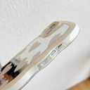 LSL Case for iPhone 13, Glossy Mirror Back White Hearts Pattern Case for Girls Women Curly Wave Edge Cute Girly Trendy Slim Protective Cover