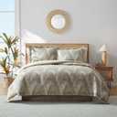 Tommy Bahama - California King Comforter Set, Cotton Bedding with Matching Shams & Bedskirt, Medium Weight Bedding Set for All Seasons (Raffia Palms Brown, California King)