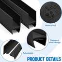 FoldTier 2 Pack 36 Inch Screen Door Sweep Bottom Expander Adjustable, Black