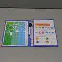 Magnetic Fraction Demonstration Book, Magnetic Fraction Tiles & Circles Educational Puzzle Set, Montessori Fraction Playbook for Kids, Math Manipulatives for Elementary School