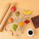 Exploded Fruit Bowl: Exploding Fruit Bowl Stand, Fireworks On the Dinner Table, Stainless Steel Aesthetic 360 Display Rack, Creative Centerpiece For Home Kitchen Counter & Dining Table Decor(Silver)