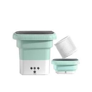 Portable small washing machine,13L Capacity Foldable Mini Washer,Ideal for Baby Clothes, Underwear & Small Items. Perfect for Apartments, Dorms, RVs & Travel (Green)