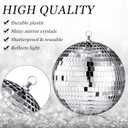 Hoolerry 65 Pcs Disco Balls Decorations Assorted Size Disco Ball Ornament Reflective Hanging Mirror Ball Mini Large Silver Balls for Carnival Wedding Dance Ballroom Stage(6/4/ 2/3.15/1.2 in)