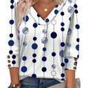 OFEEFAN Summer Tops for Women 2026 Vacation Business Casual Outfits for Women Blouses for Women Dressy Casual L, White Blue Polk