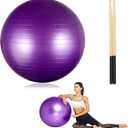 joyibay Cardio Drumming Equipment Set, Fitness Balance Ball with Pump & 3.2oz Cardio Drumming Sticks, Aerobic Exercise Ball for Workouts, Stability, Pilates, Yoga, Pregnancy Gymnastics