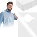 Retisee 200 Packs Plastic Disposable Bibs for Adults 14 x 24 Inch White Eating Plastic Bibs for Women Men Elderly