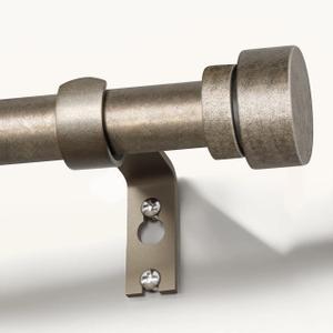 Retro Silver Curtain Rods for Windows 72 to 144 Inches Adjustable Length Heavy Duty 1" Diameter Window Curtain Rod with Decorative Finials for Outdoor Bedroom Kitchen Living Room Farmhouse