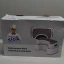 MR.SIGA Toilet Stool Squat Adult, Bathroom Stool Heavy Duty, Anti Slip Toilet Step for Bathroom, Toddler Step Stool for Kids, Off-White & Dark Gray