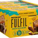 FULFIL Protein Snack Bars, Chocolate Salted Caramel Flavored, Gluten Free with 15g Protein, Pantry Staples, 12 Count (EXP 04/01/26)