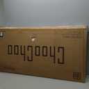 ChooChoo Farmhouse Coffee Table, Rustic Vintage Living Room Table with Shelf, 47 White