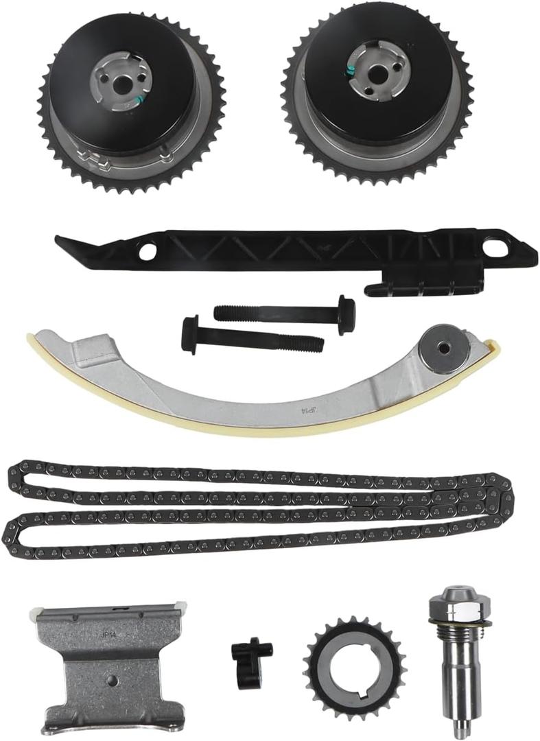 2.4 Ecotec Timing Chain Kit with 2VVT Exhuast Fits for 2011-2017 Equinox 2.4L, for 2012-2017 Regal 2.4L, for 2013-2014 Malibu 2.4L, for 2011-2017 Terrain 2.4L, for 2014 Impala 2.4L L4 9-4201SAVVT1