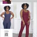 Know Me ME2135A Misses' Cropped Sleeveless Sports Top and High Waisted Leggings Sewing Pattern Packet by Classyfied Life, Design Code ME2135, Sizes XS-S-M-L-XL-XXL