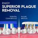 Oral-B Pulsar Pro-Health Expert Clean, Battery electric toothbrush, 2 count MEDIUM toothbrush pack, removes plaque, travel essentials tooth brush