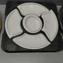 Chip and Dip Serving Set, 13.5" Serving Platters and Trays, Appetizer Serving Tray, Divided Serving Tray, Party Serving Relish Trays and Platters, Lazy Susan Taco Bar, Lazy Susan Serving Platter