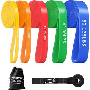 Resistance Bands, Pull Up Bands, Pull Up Assistance Bands Set for Men & Women, Exercise Workout Bands for Working Out, Body Stretching, Physical Therapy, Muscle Training