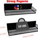 Bruda 2 Pack Large Magnetic Shelves Spice Rack Organizer for Washing Machine, Fridge, Refrigerator, Oven, Coffee Maker, Metal Peg Board 009