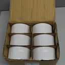 HIC Kitchen Souffle Ramekin, Fine Porcelain, For Baking Custards, Souffles, Side Dishes, And Desserts, 6-Ounce Capacity, Set of 6