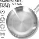 LOLYKITCH 8-12 Inch Stainless Steel Pans Set with Lid | Detachable Handle
