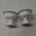 White Wedding Vases for Centerpieces: Small Flower Vase for Tables - 5 Inch Metal Compote Bowl Urn Pedestal for Party Anniversary Event Home Decor Set of 2