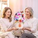 Birthday Cards, Light and Music Happy Birthday Card, Lily and Butterflies, 10 Inch Life Sized Forever Flower Bouquet 3D Pop Up Birthday Gift Card for Women Wife Mom Daughter Sister