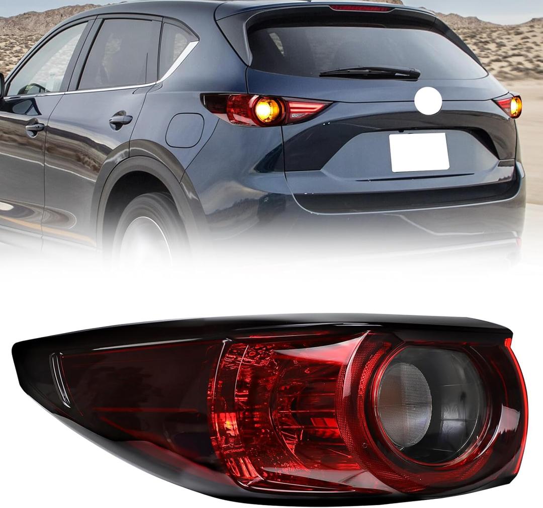 Tail Light Assembly Compatible with 2017 2018 2019 2020 2021 Mazda Cx5 Cx-5 Tail Light Housing Left (Driver Side Tail Light) KB8A-51-150F