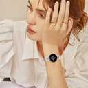Bling Metal Band, Compatible for Google Pixel Watch 3 41mm/2/1 Watch Band, Diamond Butterfly Stylish Women Strap Replacement for Pixel Watch 3 41mm/2/1 Smartwatch (Sliver)