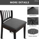 CALBODE Waterproof Seat Covers for Dining Room Chairs Set of 4 with Stretch Bench Slipcover Jacquard Chair Covers Removable Washable Kitchen Chair Seat Cushion Protector(Dark Gray, 5 PCS)